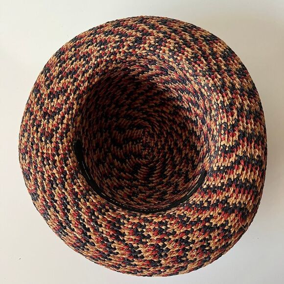 Helen Kaminski Provence Rare Tri Colour Raffia Hat Australia Straw Woven Sun Cap - Picture 7 of 7